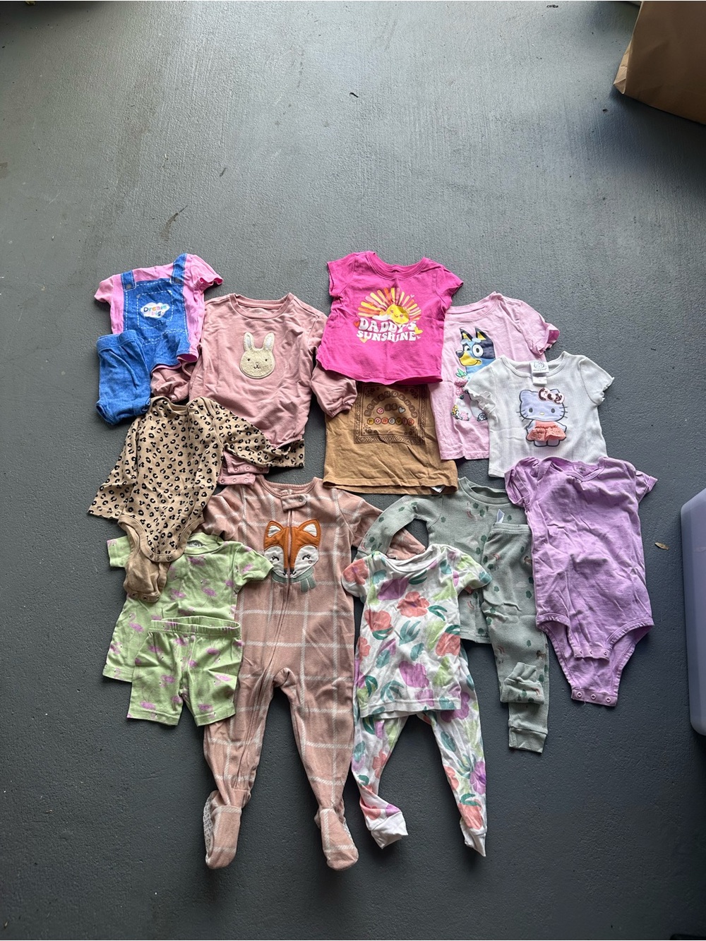 Girls Mixed PJ + Tees 12mos-2T